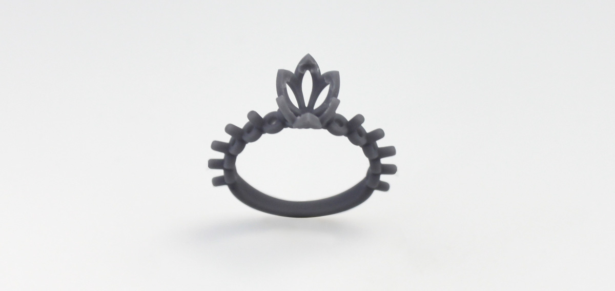 Oval Tulip Engagement Ring 3D Resin Model - Bentley Diamond