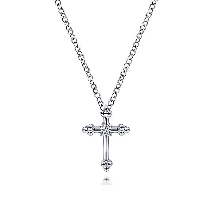 Gabriel-925-Sterling-Silver-Diamond-Cross-Pendant-Necklace~NK1695SV5JJ-1